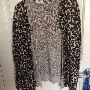 Animal print cardigan